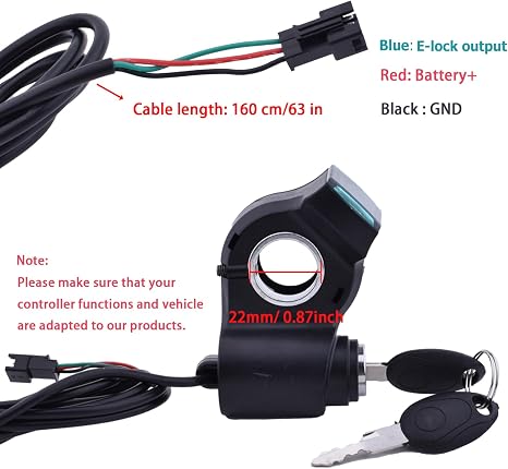 Scooter Key Ignition With Display