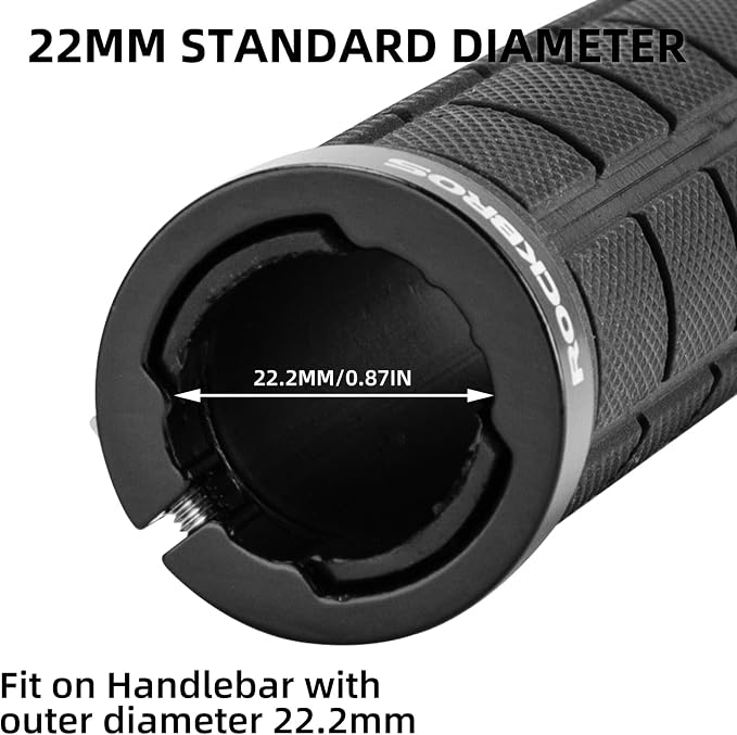 Anti-Slip Metal + Rubber Handlebar Grips