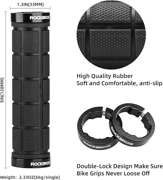 Anti-Slip Metal + Rubber Handlebar Grips
