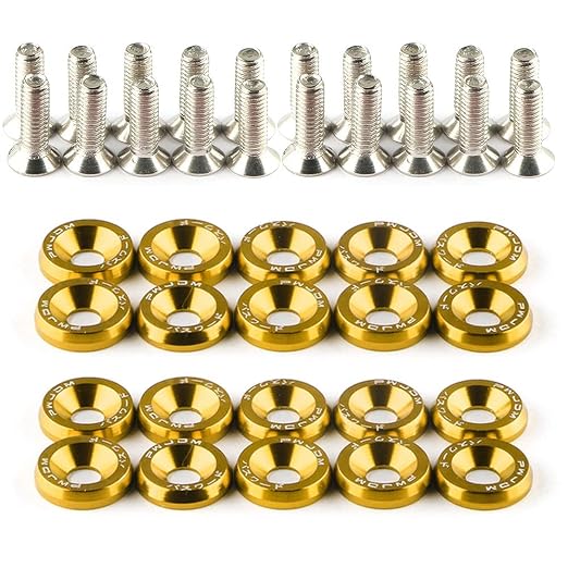 10 pc. Deck Bolts + Colored Washers