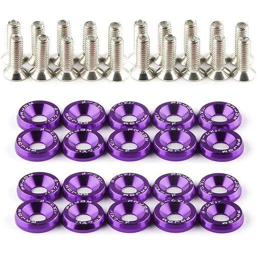 10 pc. Deck Bolts + Colored Washers
